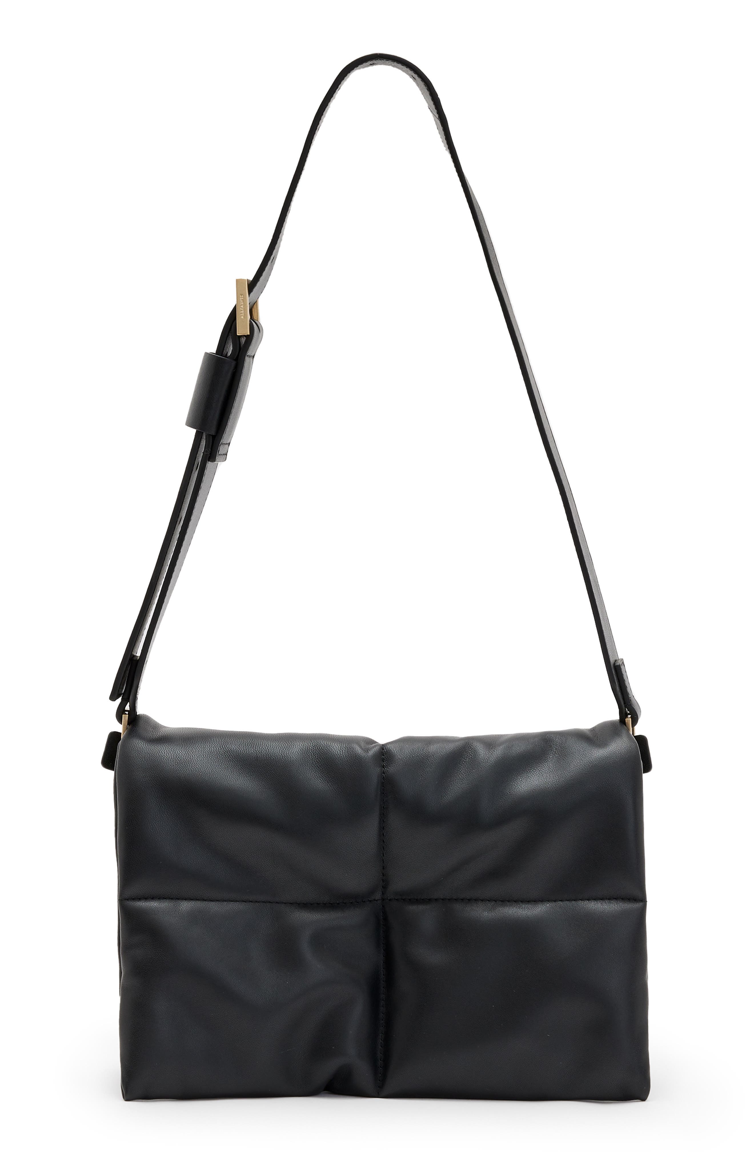 AllSaints Vittoria Quilted Leather Shoulder Bag, Main, color, 