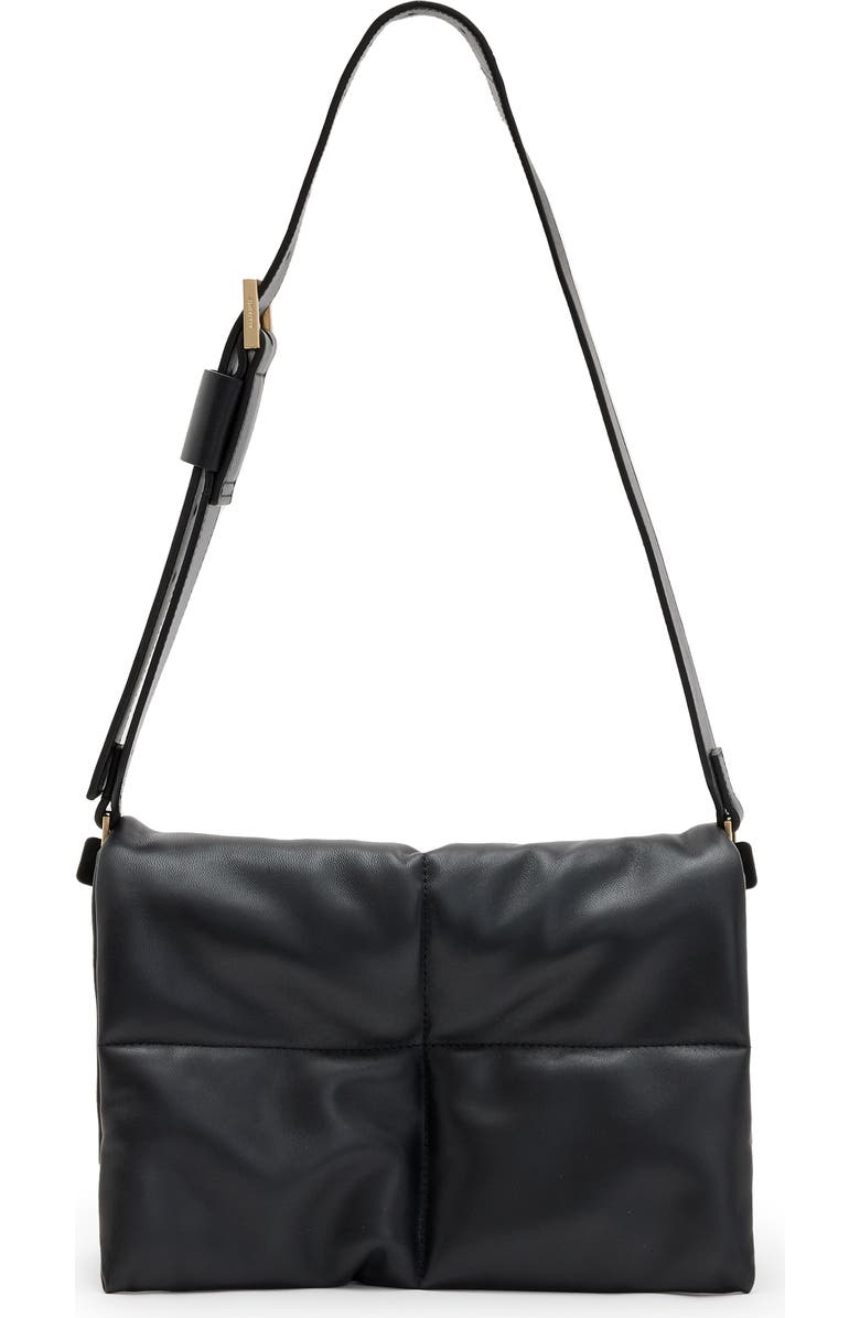 AllSaints Vittoria Quilted Leather Shoulder Bag, Main, color,