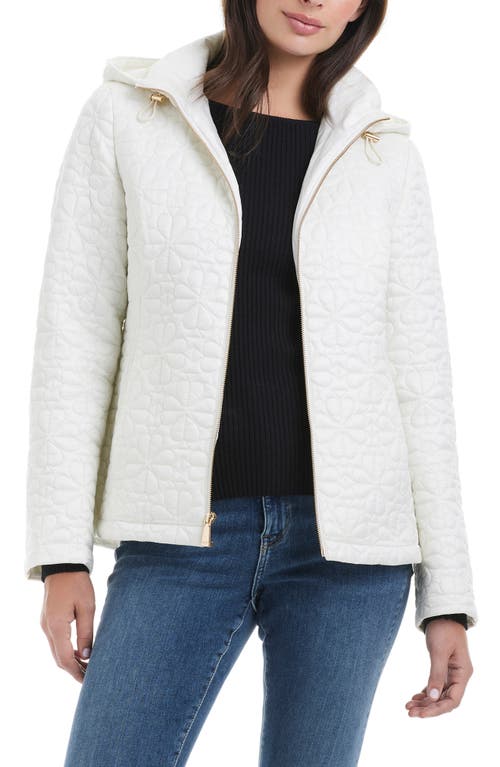 Kate Spade New York Spade Floral Quilted Jacket In Cream