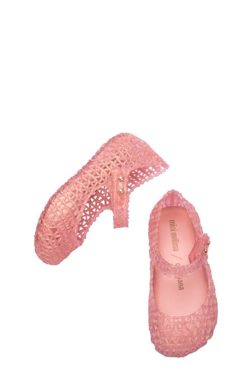 Mini Melissa Campana Mary Jane In Pearly Pink