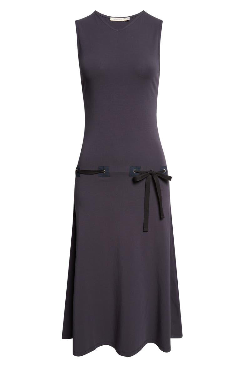 Suni Drawstring Organic Cotton Knit Midi Dress, Alternate, color, 136 - BLUE