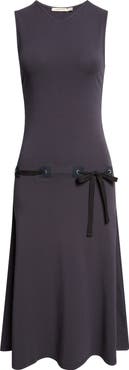 Paloma Wool Suni Drawstring Organic Cotton Knit Midi Dress