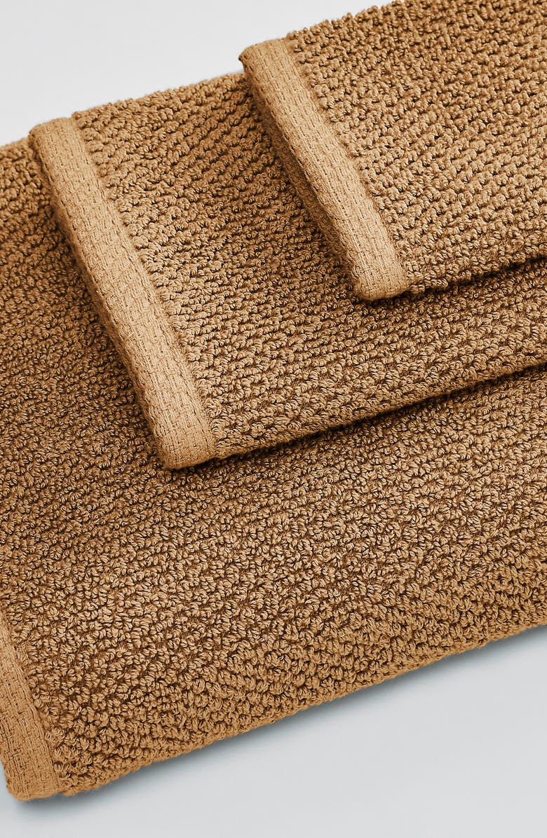 Woven & Weft Loop Textured 2-Pack Bath Towels, Alternate, color, Mocha