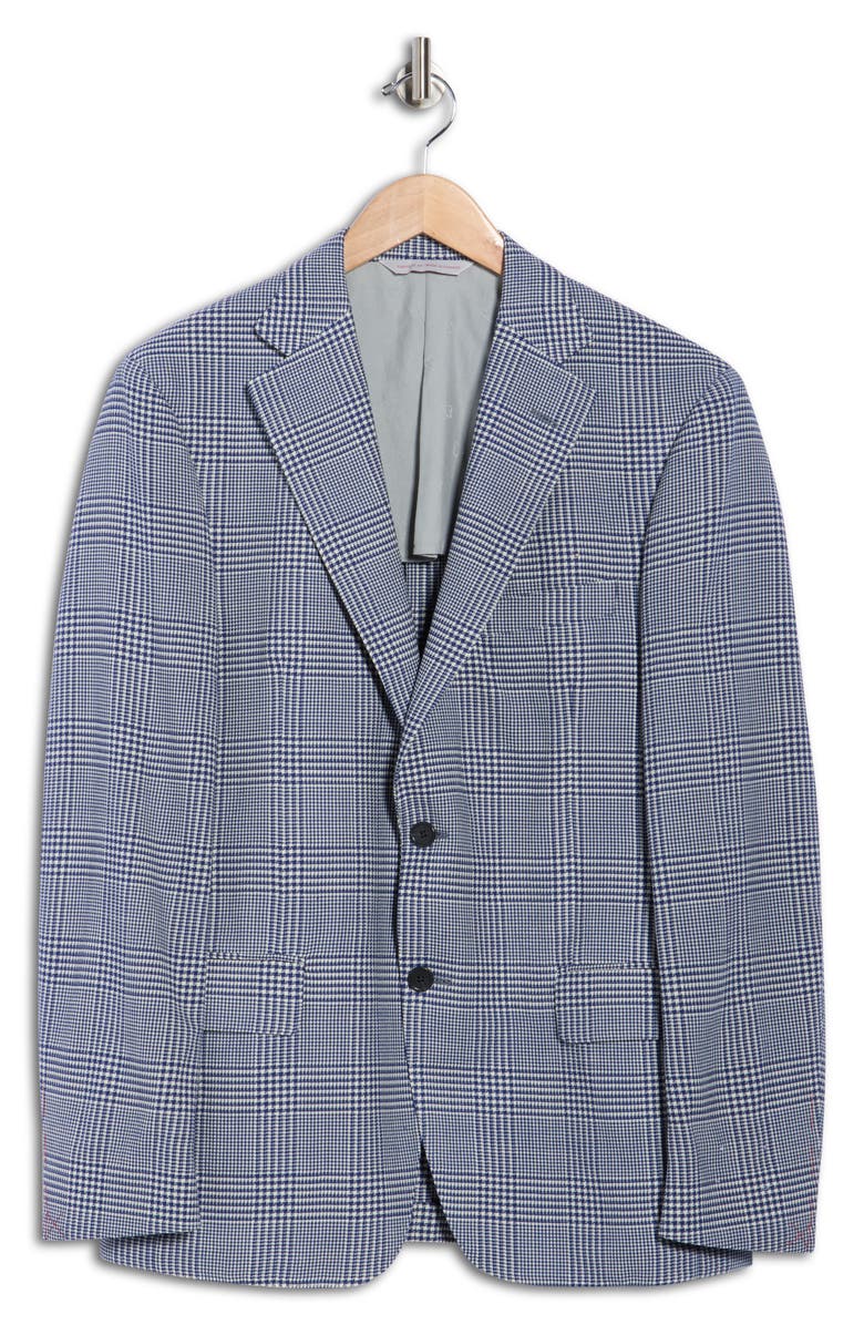 Samuelsohn Blue Plaid Stretch Wool Sport Coat, Main, color, Blue