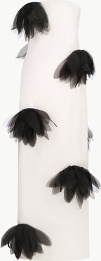 Malva Florea Strapless Floral-Applique Column Gown