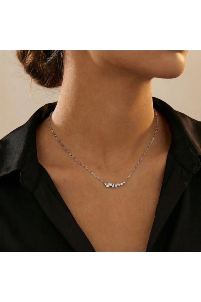 1Ct TW Diamond Mixed Fancy Shape Designer Necklace 14k Gold Lab Grown Pendant, Alternate, color, 14k Yellow Gold