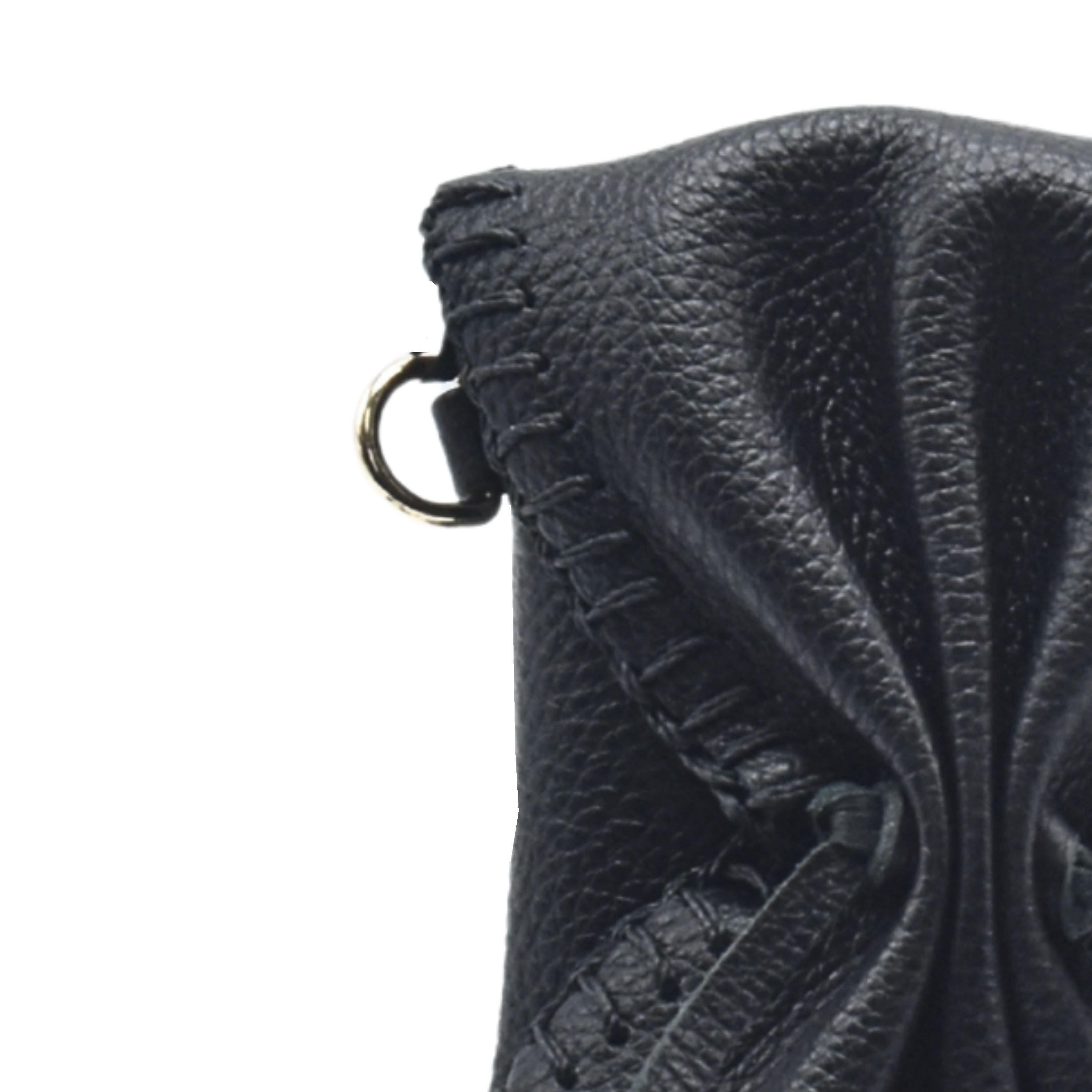 Carlos Falchi Cell Phone Butterfly Leather Bag, Alternate, color, Black Obsidian