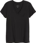 Caslon® Cotton & Modal V-Neck T-Shirt