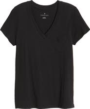 Caslon® Cotton & Modal V-Neck T-Shirt