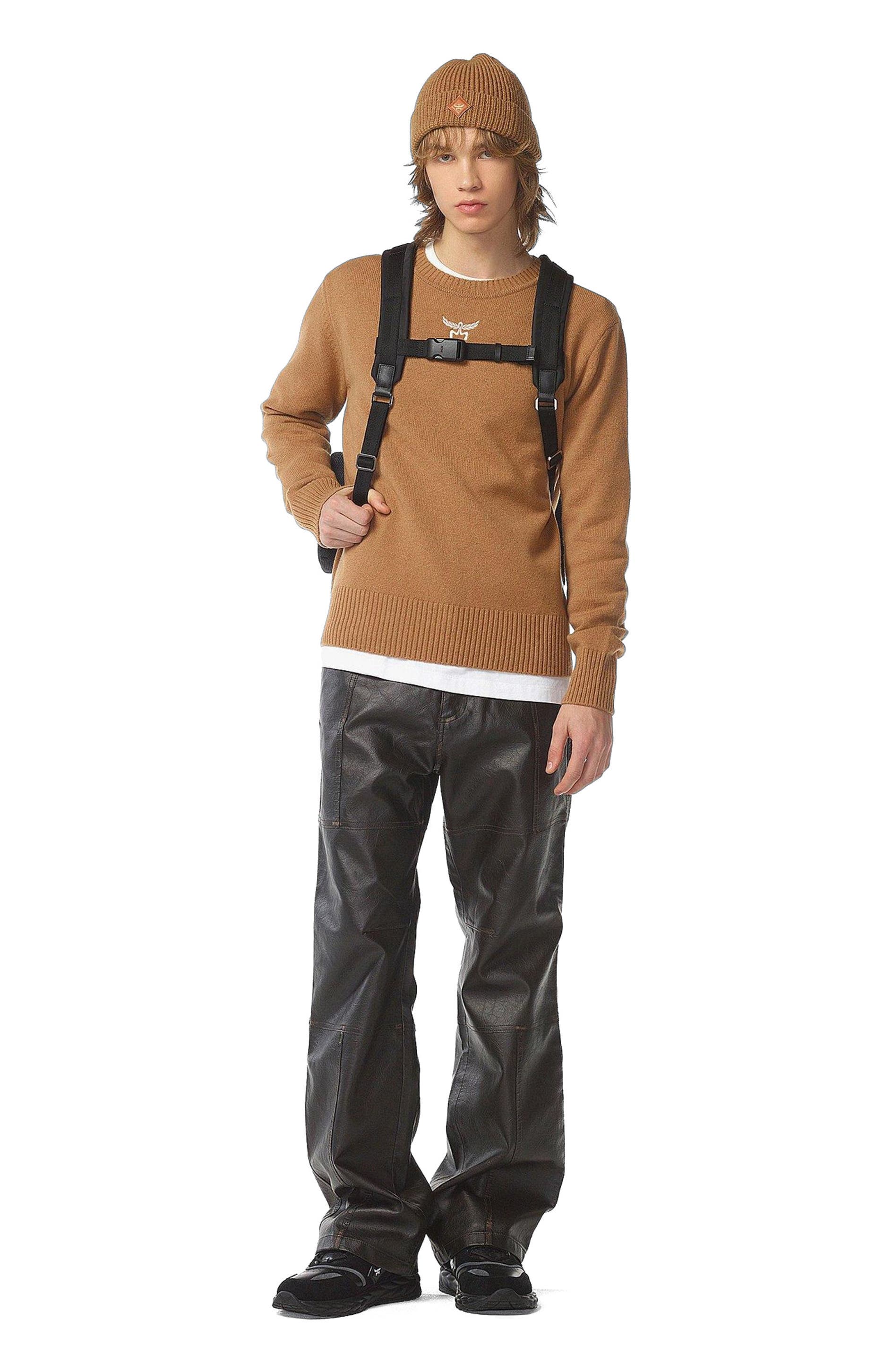 MCM Stark Backpack in Recycled Nylon, Alternate, color, Black