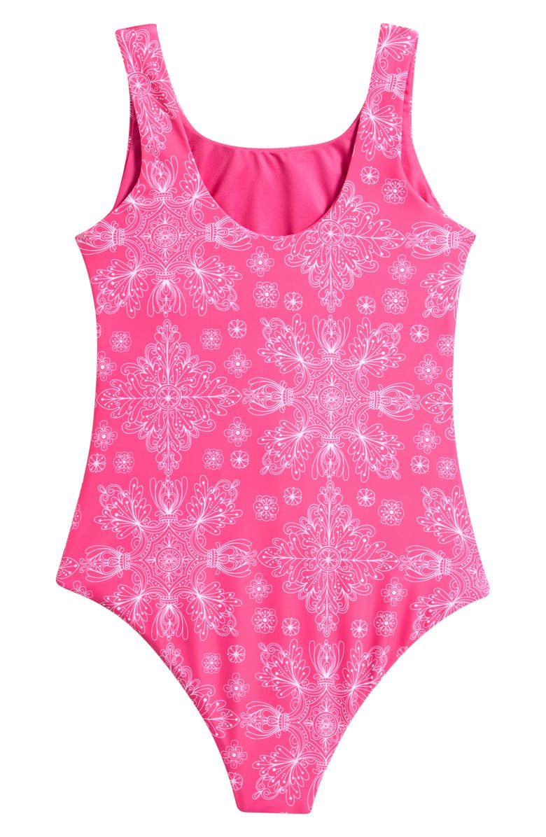 Ava & Yelly Kids' Cutout One-Piece Swimsuit, Alternate, color, Fuschia