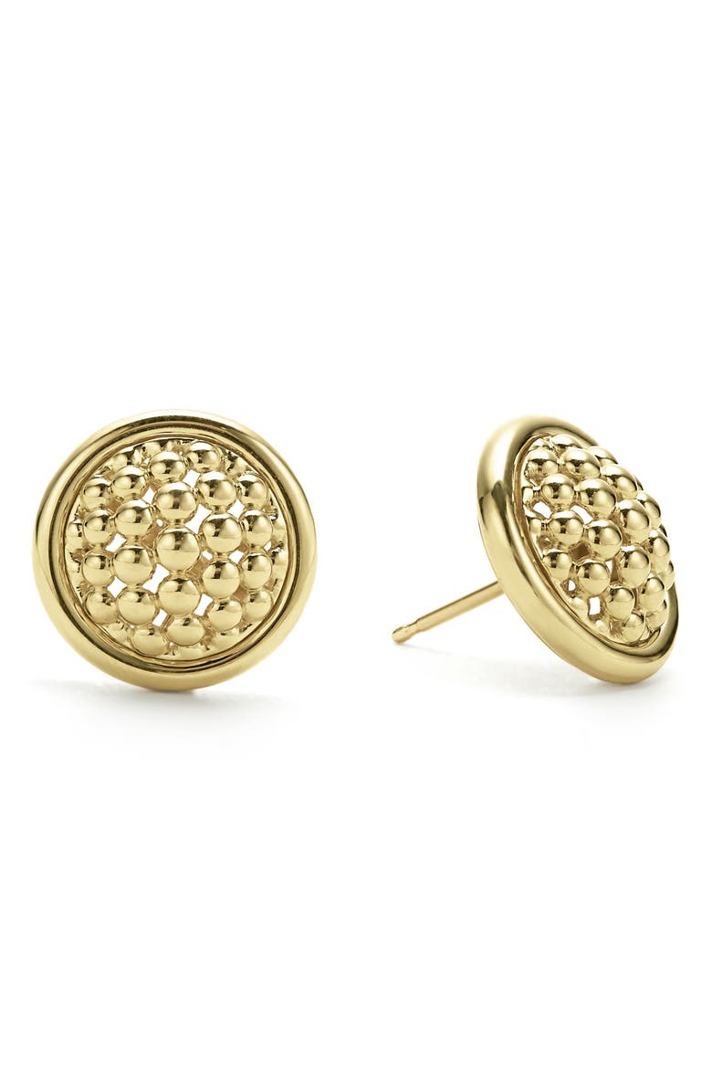 LAGOS Meridan Caviar Stud Earrings, Alternate, color, Gold