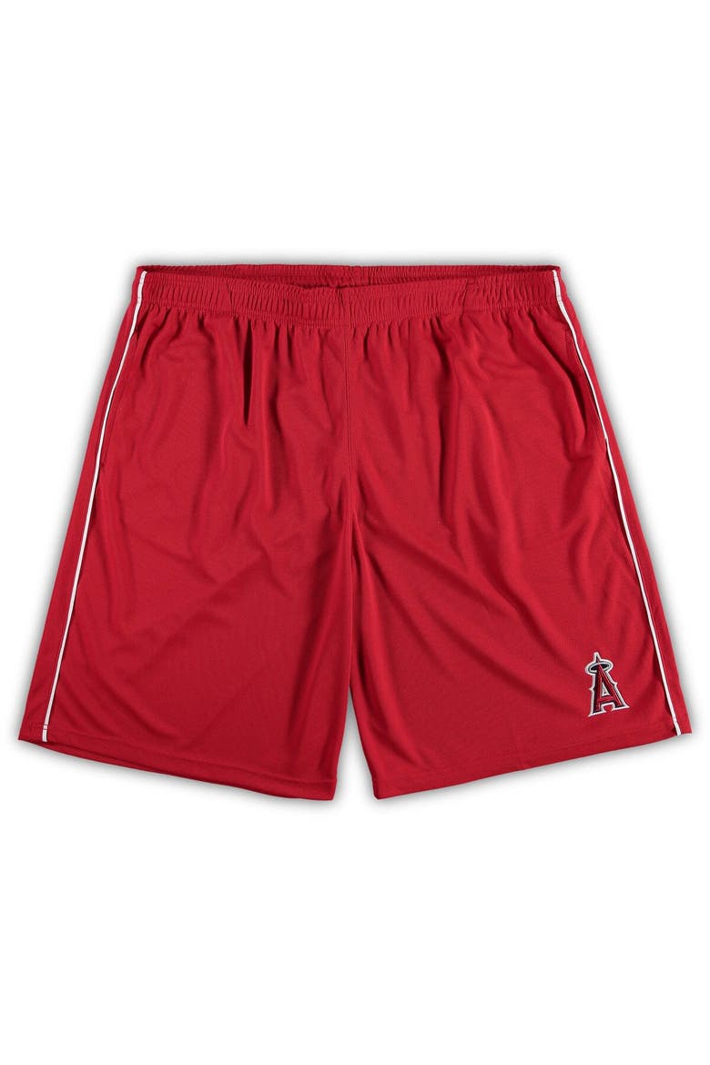 Men's Red Los Angeles Angels Big & Tall Mesh Shorts, Alternate, color, Red