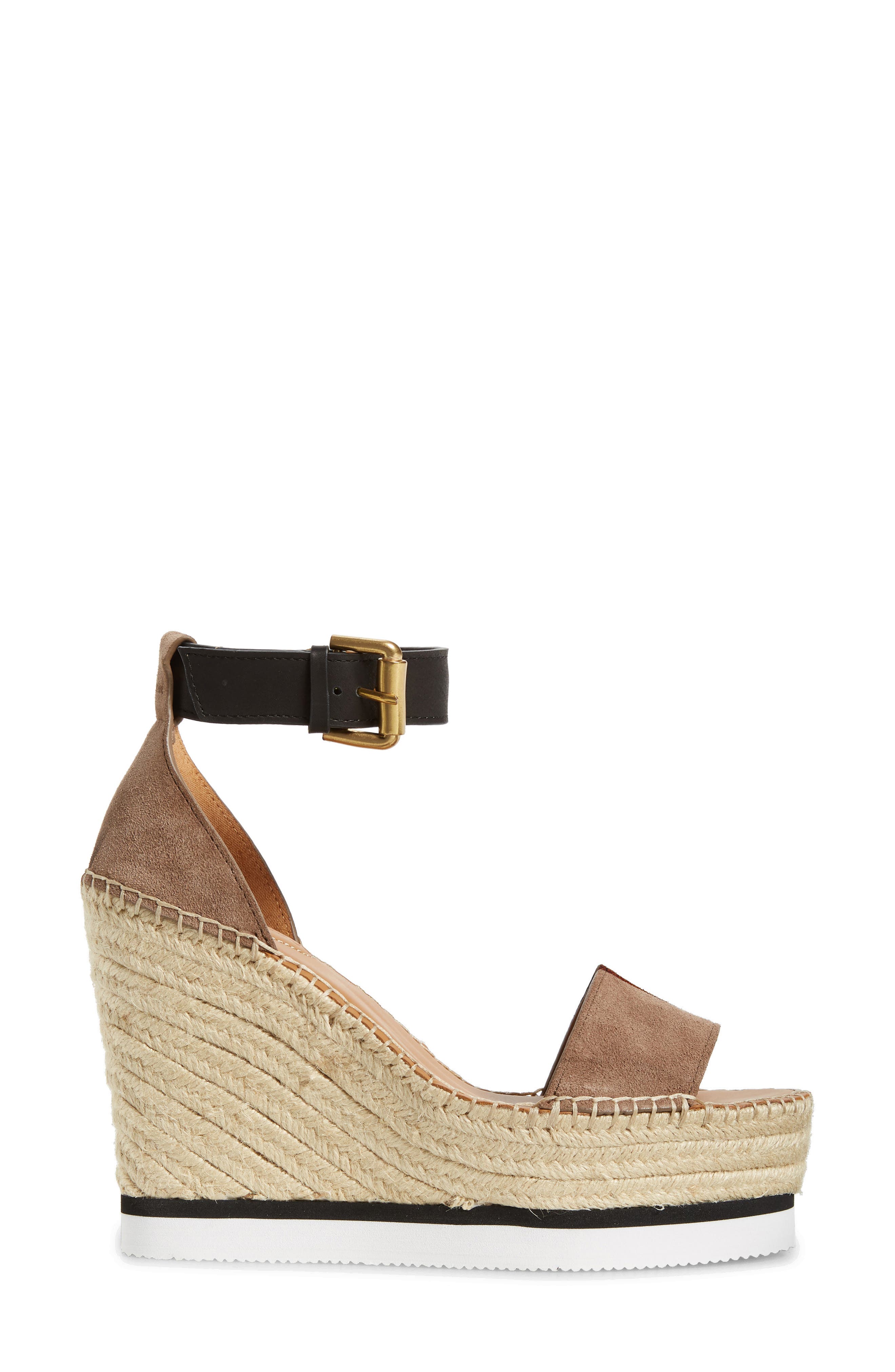 'Glyn' Espadrille Wedge Sandal, Alternate, color, TAUPE