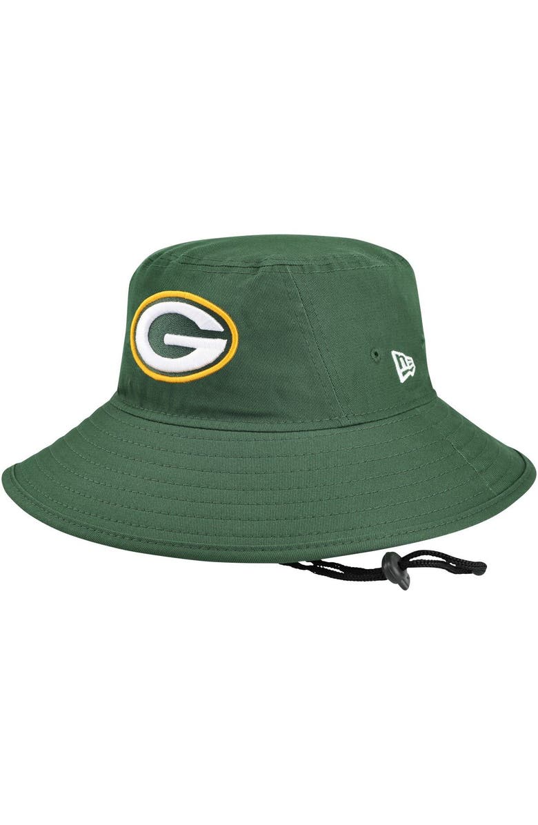 New Era Men's New Era Green Green Bay Packers Main Bucket Hat, Main, color, Green