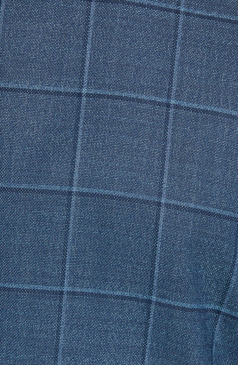 BOSS Hartlay Trim Fit Windowpane Wool Sport Coat, Alternate, color, Teal