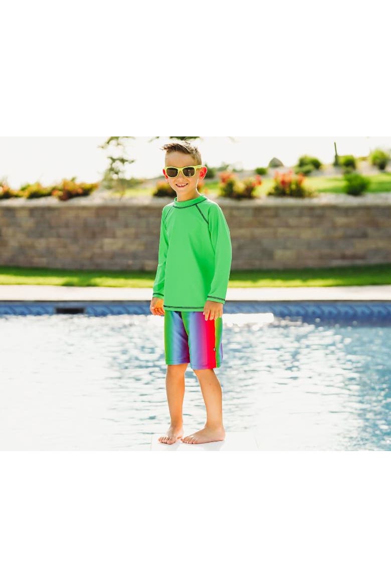 Boys UPF 50+ Long Sleeve Rashguard, Alternate, color, Yellow