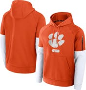 Nike Men's Nike Orange Clemson Tigers Fitness Raglan Performance Pullover Hoodie