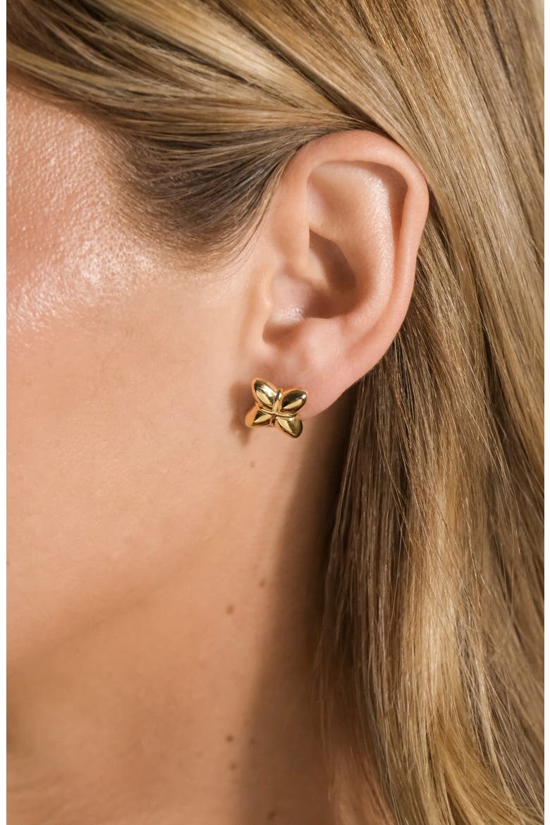 Erin Pointed Stud Earrings, Alternate, color, GOLD