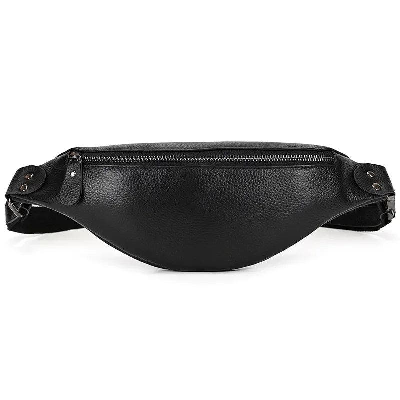 STEEL HORSE LEATHER The Walcott Leather Waist Bag | Black Leather Fanny Pack, Main, color, Black