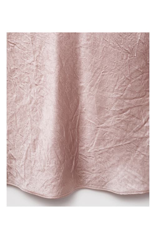 Mango Crinkle Satin Shell Top In Pink