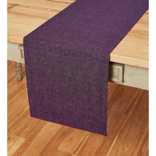 Solino Home Linen Table Runner In Grape
