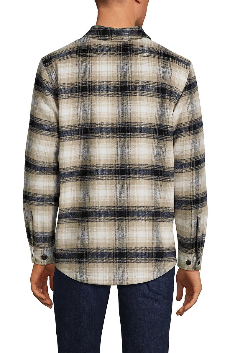 Lands' End Super Brushed Shirt Jacket, Alternate, color, 