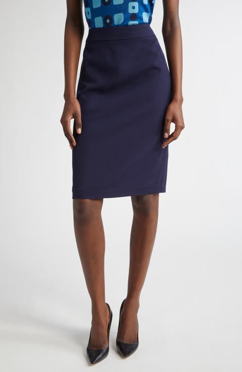 Stretch Twill Pencil Skirt