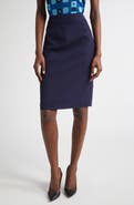 ST. JOHN Stretch Twill Pencil Skirt