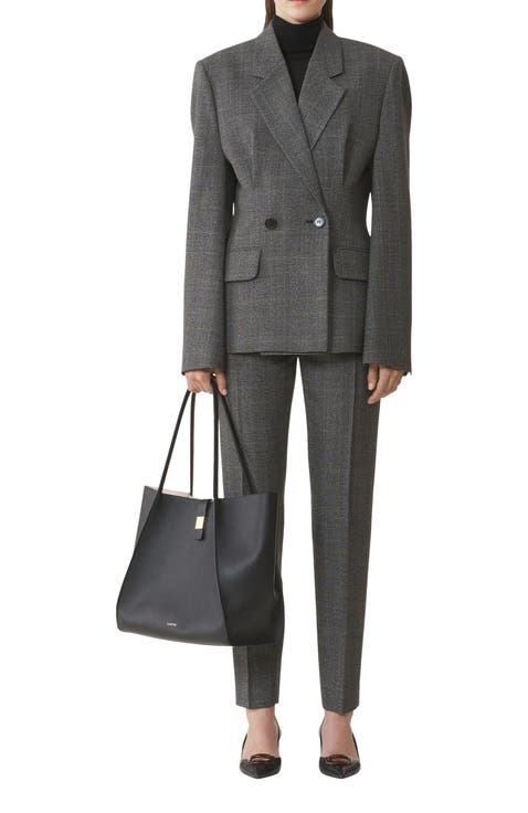 Prince Of Wales Wool Cigarette Pants