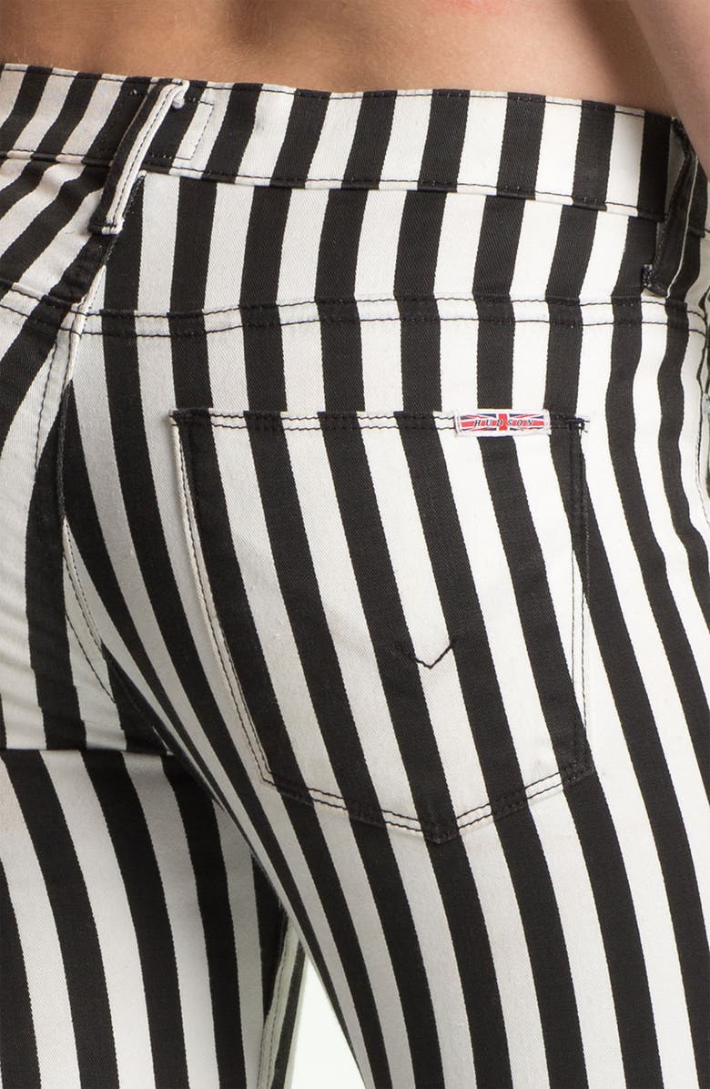 Hudson Jeans 'Krista' Stripe Super Skinny Jeans, Alternate, color,