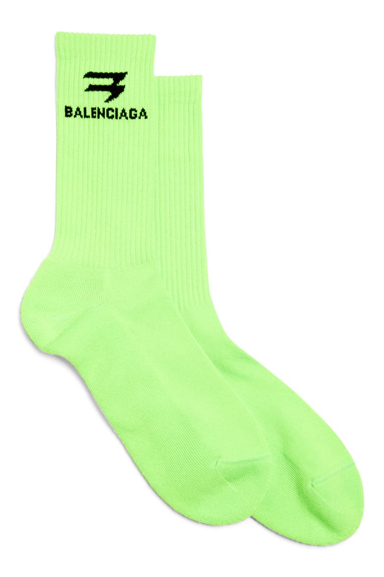 Sporty B Tennis Socks, Main, color, GRASS GREEN/ BLACK