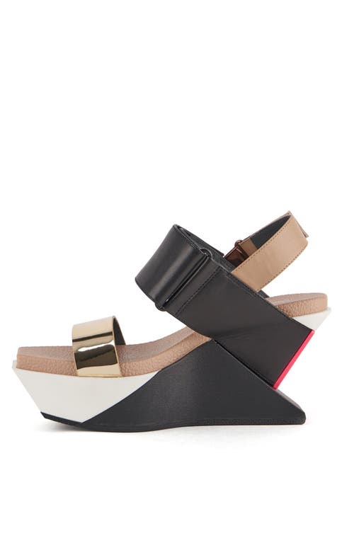 United Nude Delta Wedge Sandal In Black