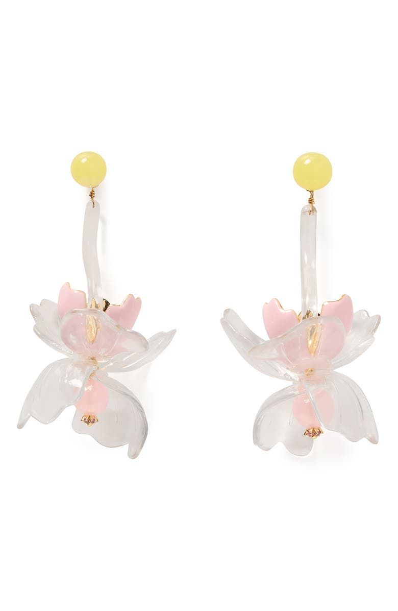 Kate Spade New York bright orchid drop earrings, Main, color,