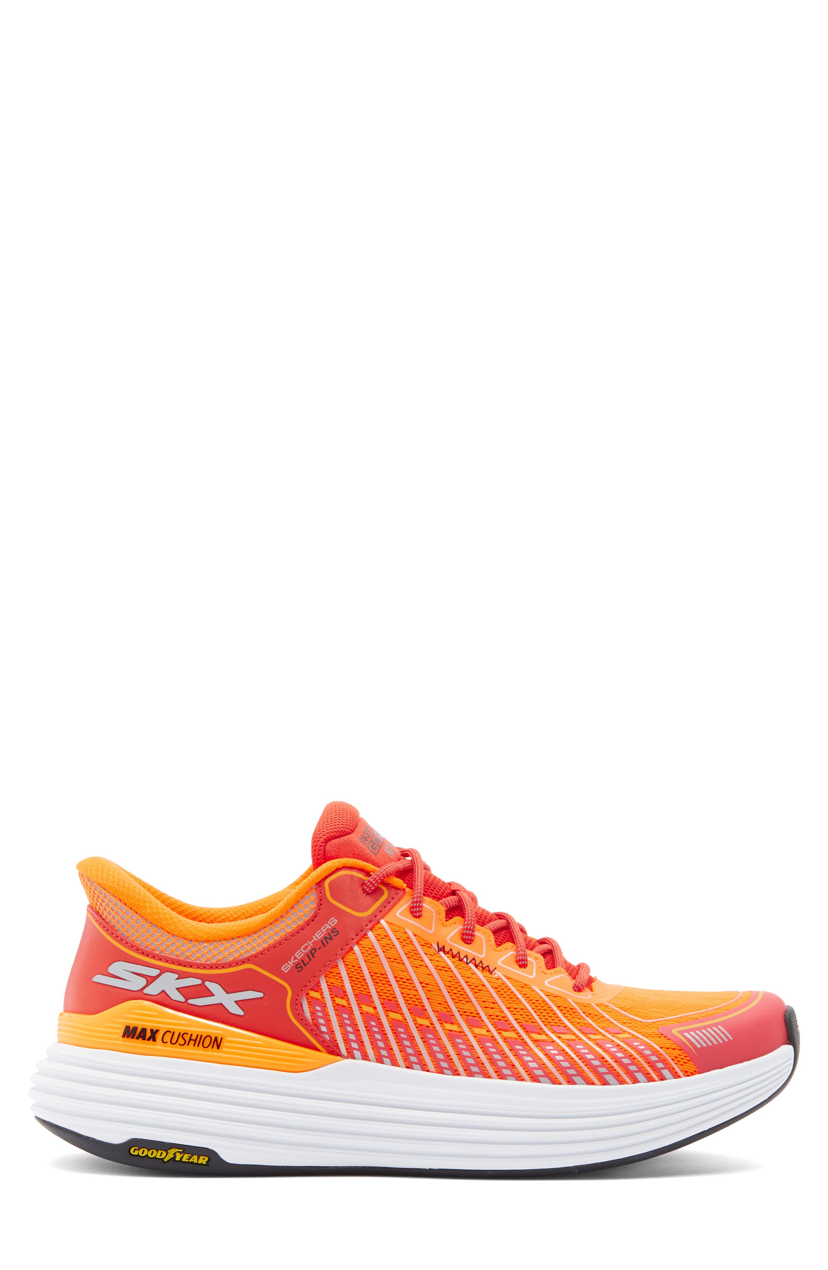 SKECHERS Slip-Ins<sup>™</sup> Go Run Nite Vizn Max Cushion Sneaker, Alternate, color, Orange