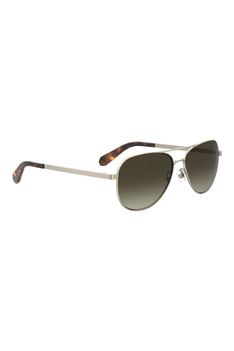 varese 52mm gradient pilot sunglasses, Alternate, color, GOLD