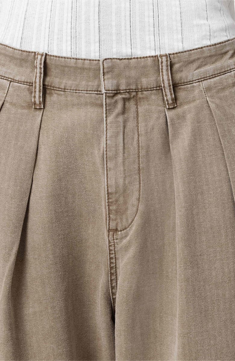 AllSaints Becco Barrel Leg Pants, Alternate, color, Stone Brown