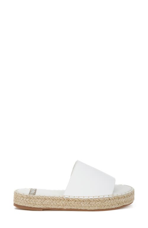 Rag & Co Scalar Espadrille Slide Sandal In White