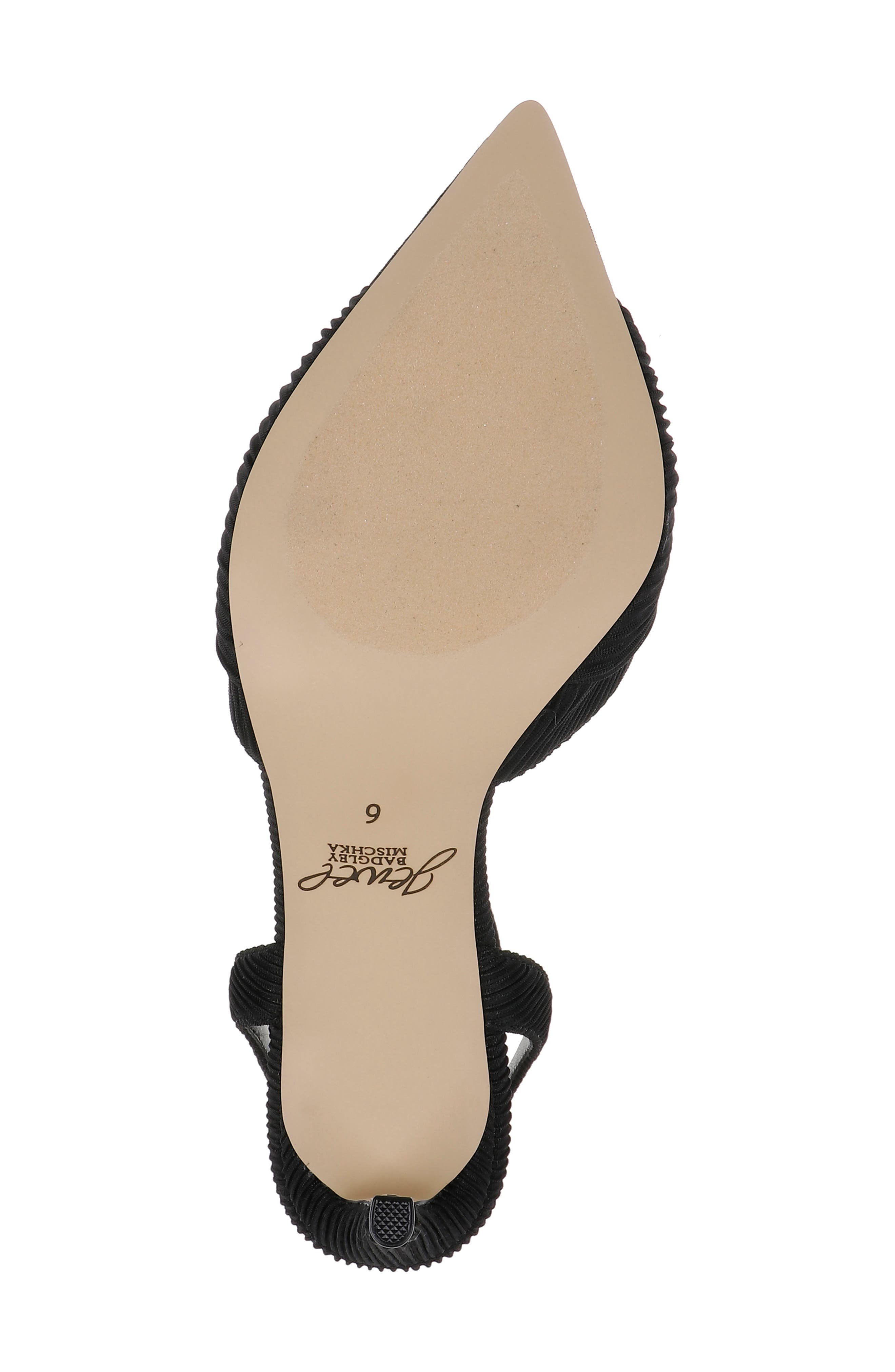 Jewel Badgley Mischka Enid Ankle Strap Pointed Toe Pump, Alternate, color, Black Fabric