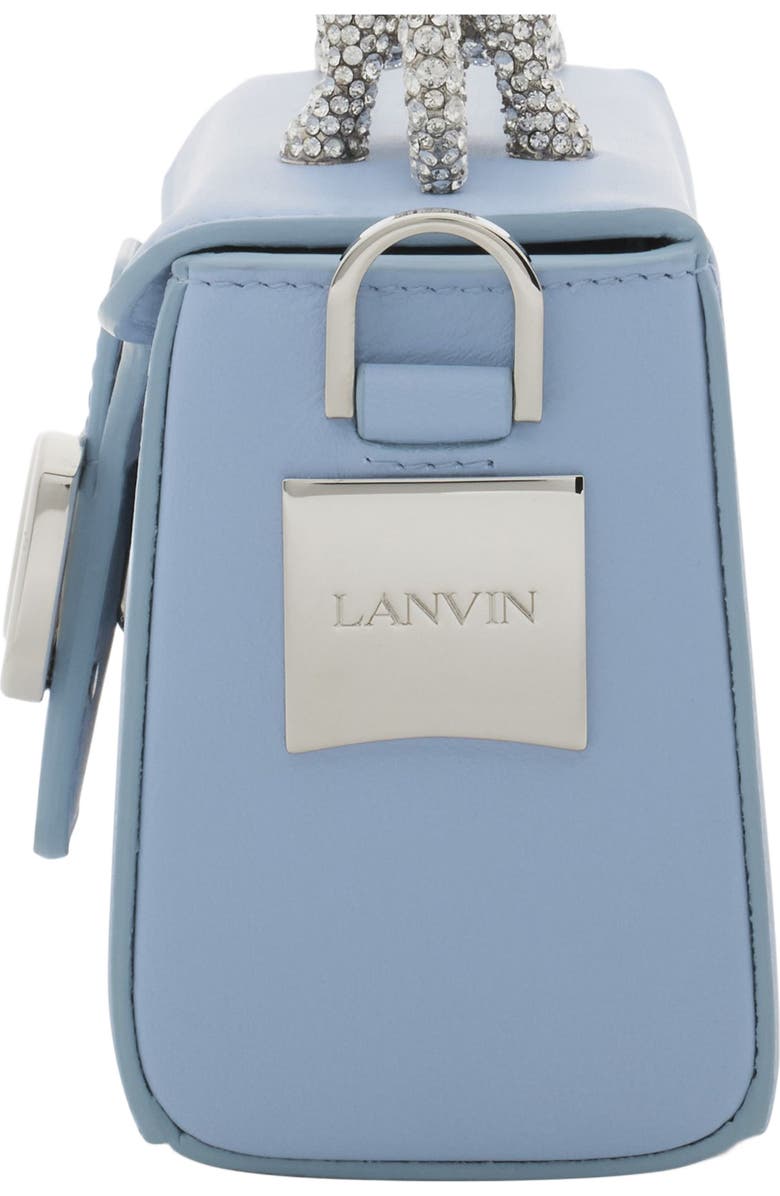 Lanvin Nano Pencil Cat Bag In Leather And Rhinestone, Alternate, color,