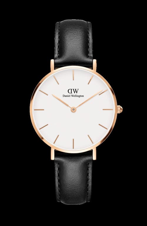 Daniel Wellington Classic Petite Leather Strap Watch, 32mm In Multi