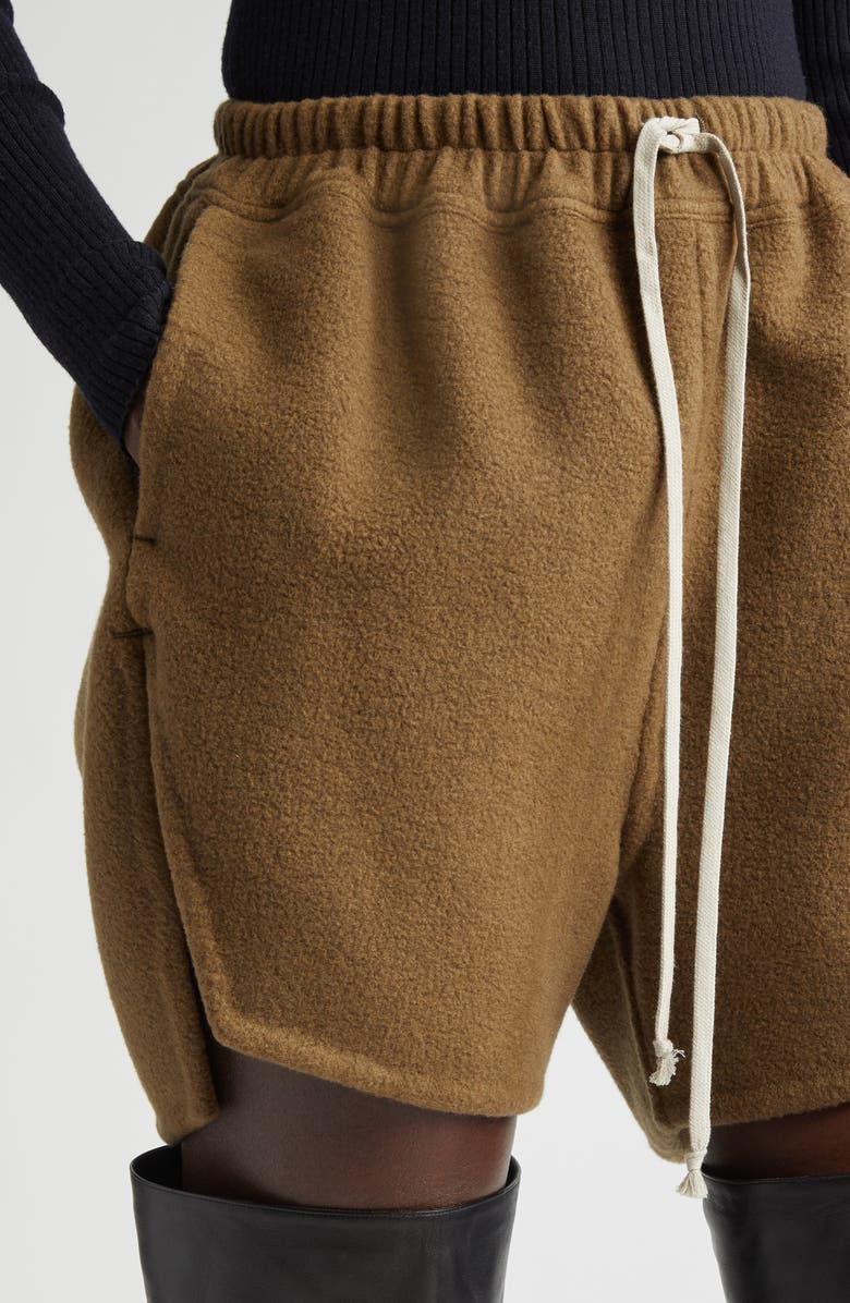 Rick Owens Cashmere Boxer Shorts, Alternate, color, Bean