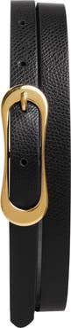 Bruno Magli Carla Slim Pebbled Leather Belt