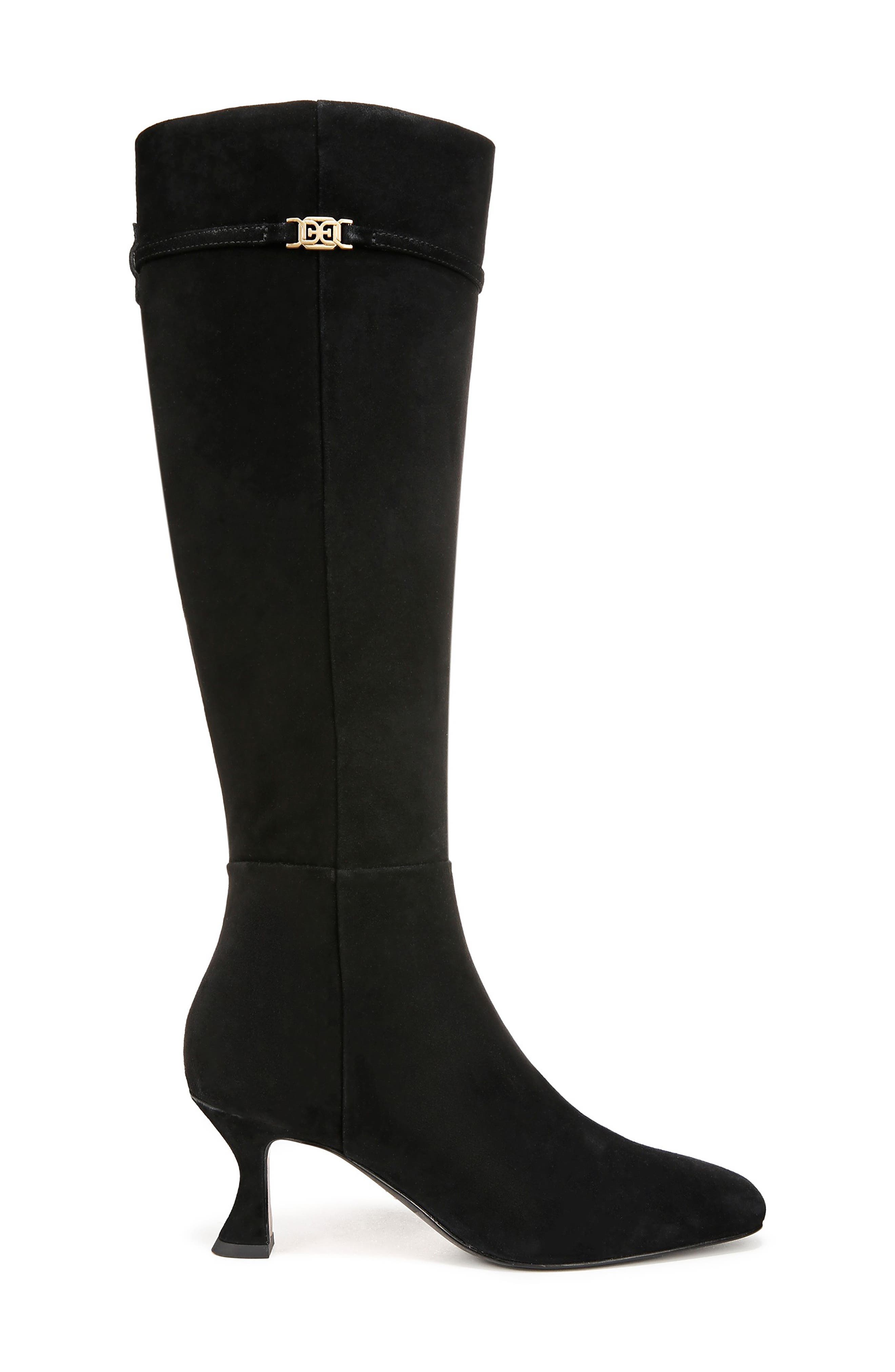 Sam Edelman Lyla Knee High Boot, Alternate, color, Black Suede