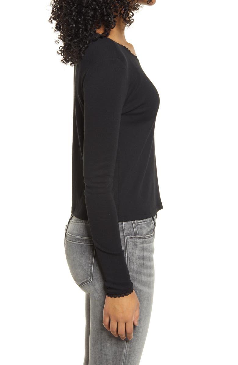 BP. Lace Trim Long Sleeve Tee, Alternate, color, 