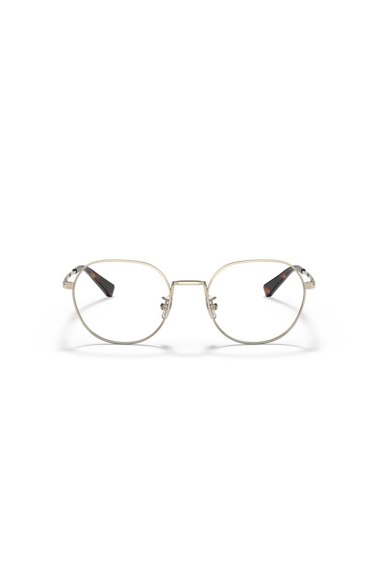 COACH 52mm Round optical glasses, Alternate, color, Gold