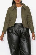 L I V D Erica Faux Shearling Crop Jacket