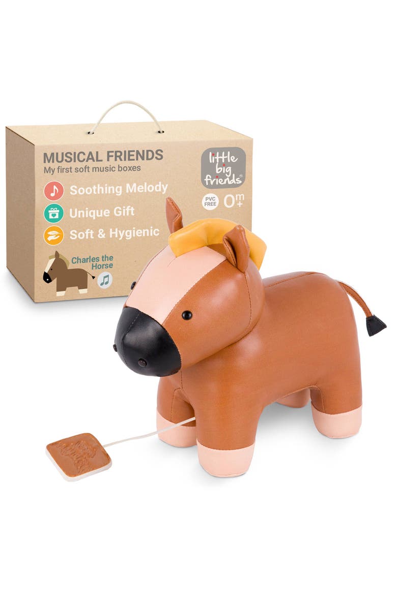Musical Animals - Horse, Plush Baby Music Box, Nursery Toy, Alternate, color, Brown