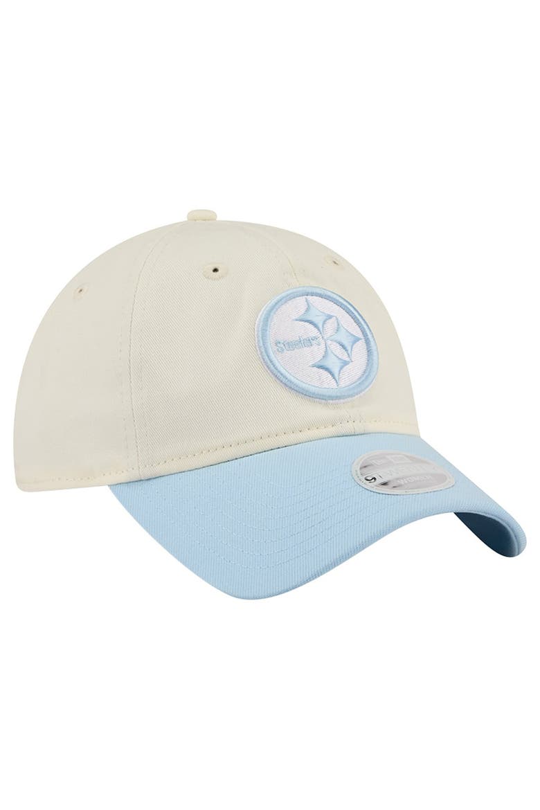 Women's New Era Cream/Coastal Blue Pittsburgh Steelers 9TWENTY Adjustable Hat, Alternate, color, Cream