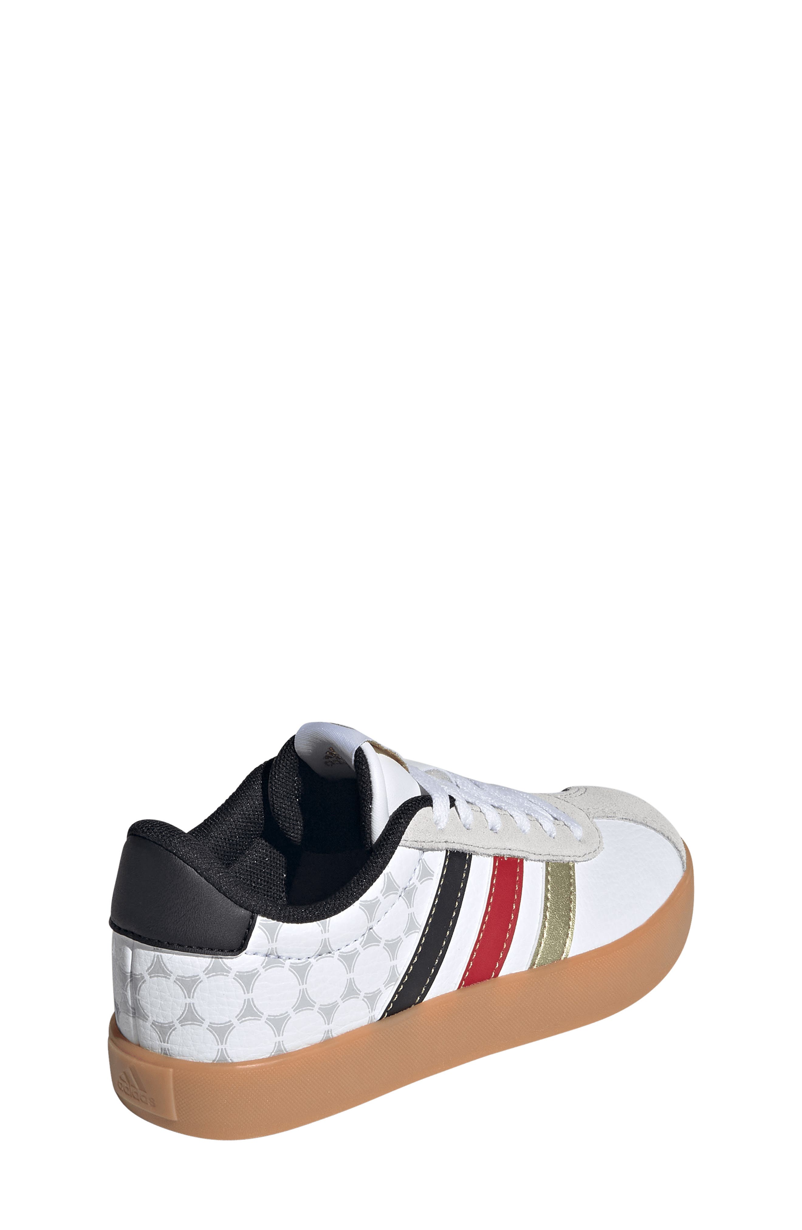 adidas Kids' VL Court 3.0 Sneaker, Alternate, color, White/ Core Black/ Gold